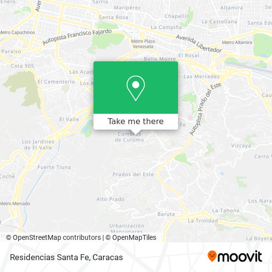 Residencias Santa Fe map