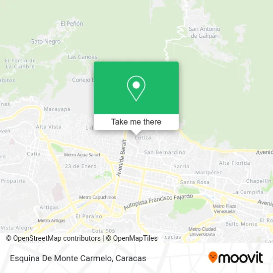Mapa de Esquina De Monte Carmelo