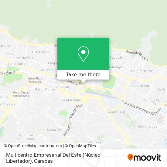 Multicentro Empresarial Del Este (Núcleo Libertador) map