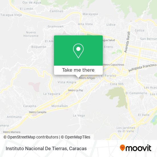 Instituto Nacional De Tierras map