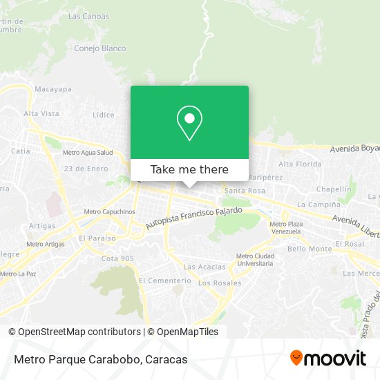 Metro Parque Carabobo map