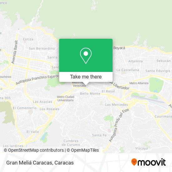 Gran Meliá Caracas map