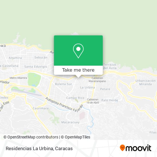Residencias La Urbina map