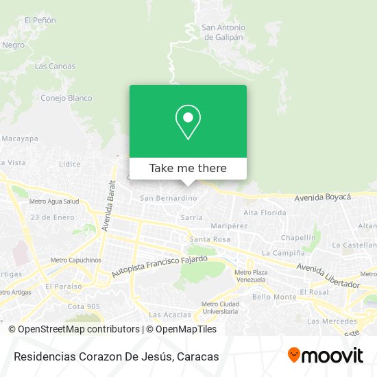 Residencias Corazon De Jesús map