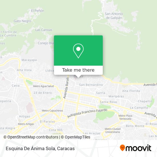 Mapa de Esquina De Ánima Sola