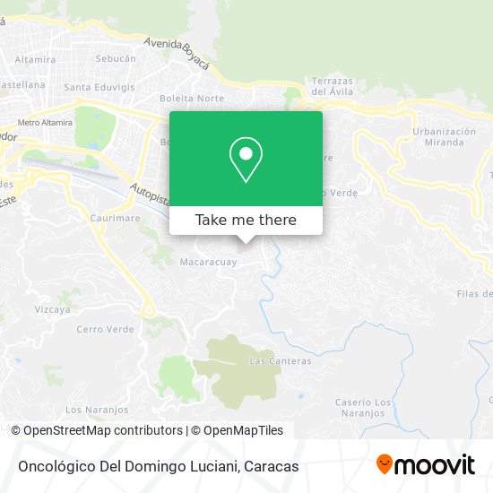 Oncológico Del Domingo Luciani map