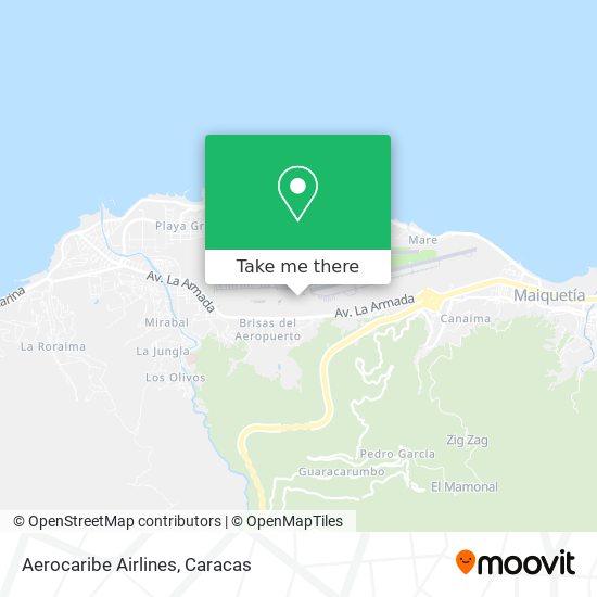 Aerocaribe Airlines map