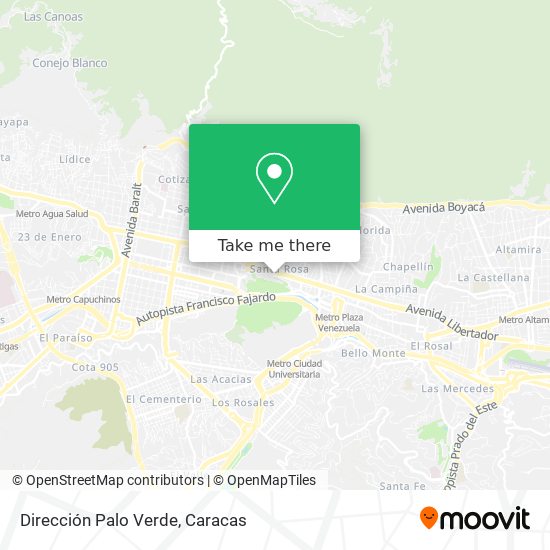 Dirección Palo Verde map