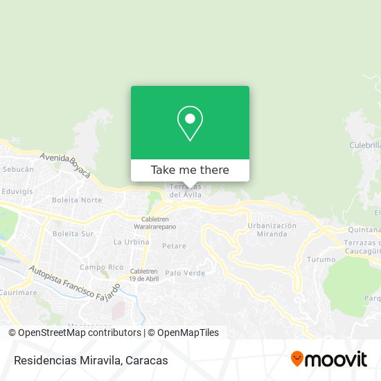 Residencias Miravila map