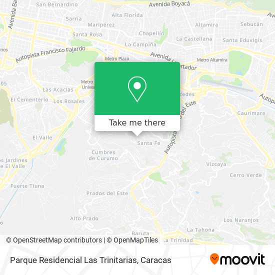 Parque Residencial Las Trinitarias map