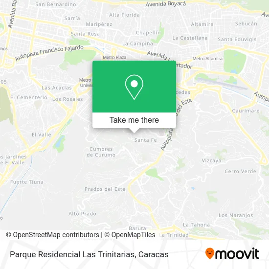 Parque Residencial Las Trinitarias map