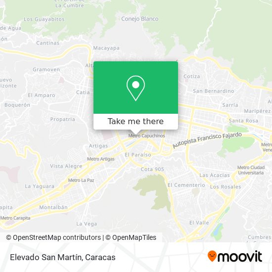 Mapa de Elevado San Martín