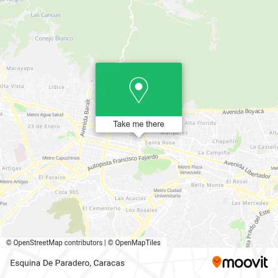 Esquina De Paradero map