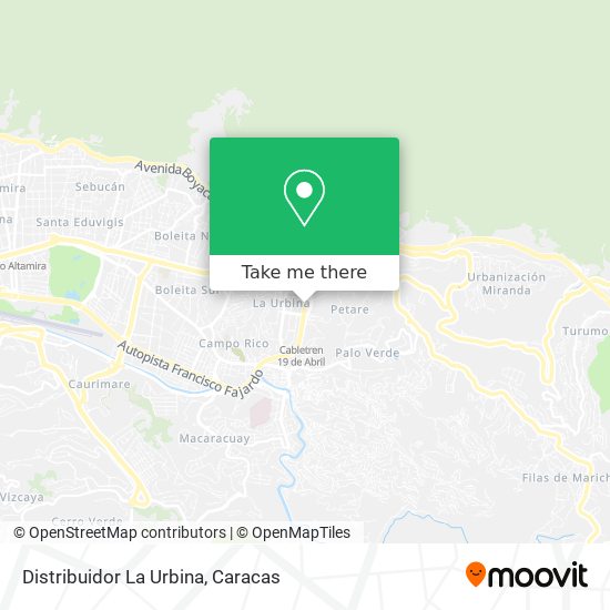 Distribuidor La Urbina map