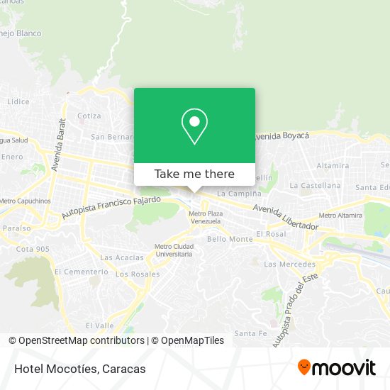 Hotel Mocotíes map