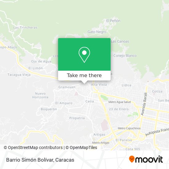 Mapa de Barrio Simón Bolívar
