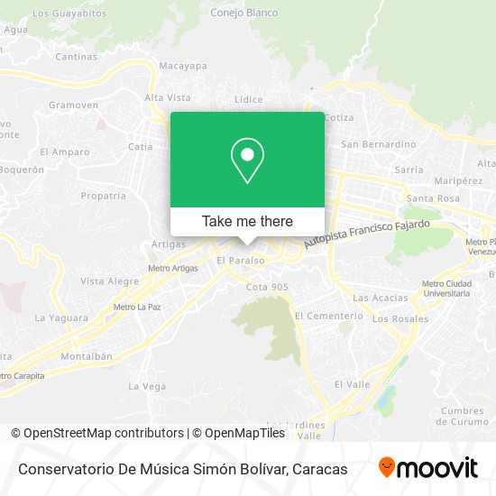 Conservatorio De Música Simón Bolívar map