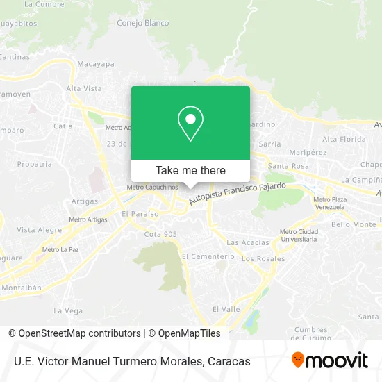 Mapa de U.E. Victor Manuel Turmero Morales