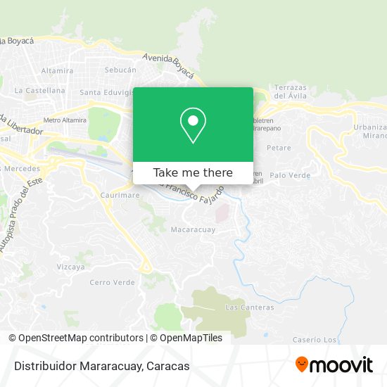 Distribuidor Mararacuay map