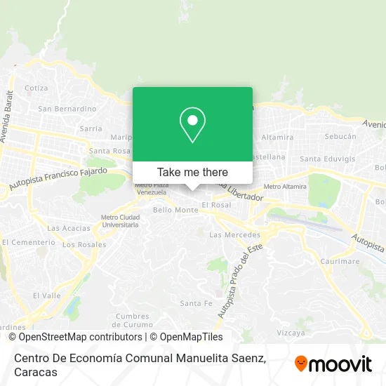 Mapa de Centro De Economía Comunal Manuelita Saenz