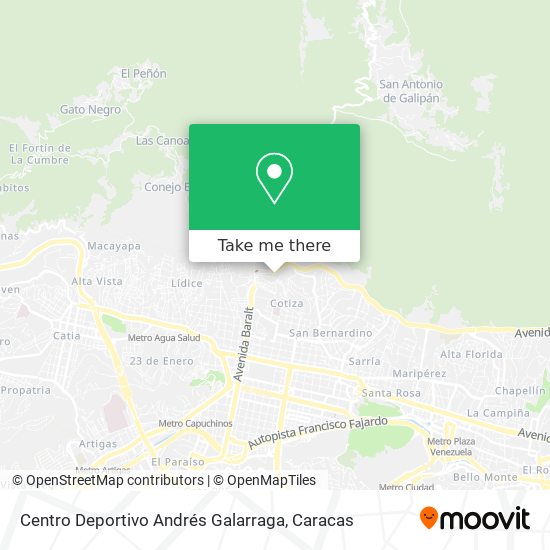 Mapa de Centro Deportivo Andrés Galarraga