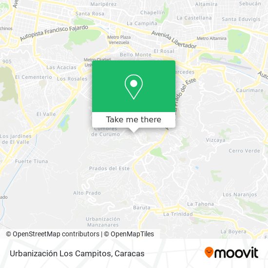 Urbanización Los Campitos map