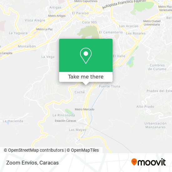 Zoom Envíos map