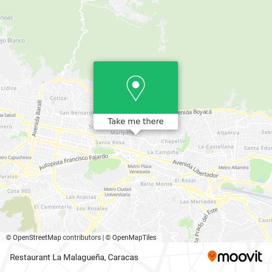 Restaurant La Malagueña map
