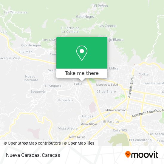 Nueva Caracas map