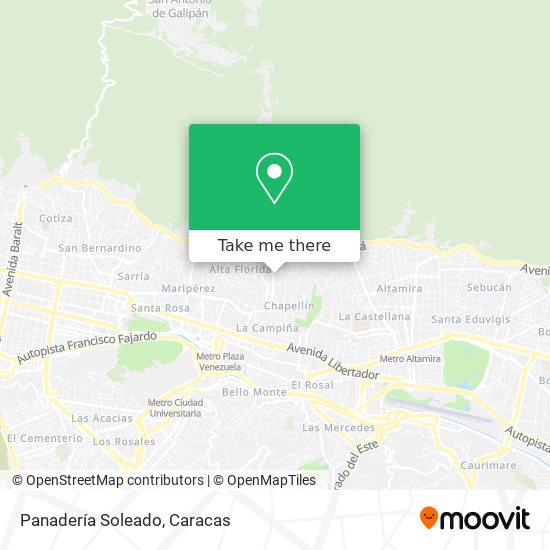 Panadería Soleado map