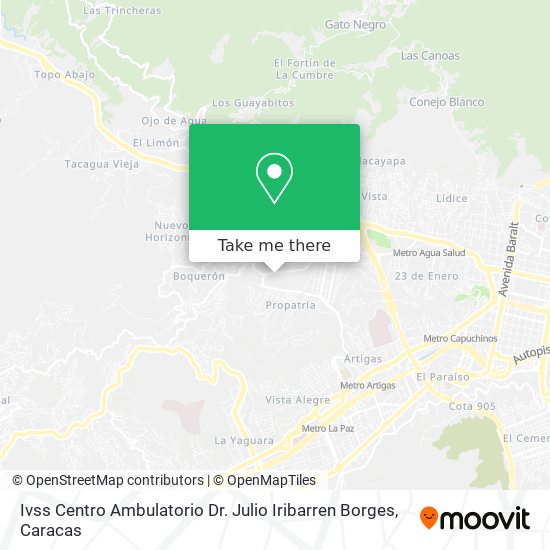 Mapa de Ivss Centro Ambulatorio Dr. Julio Iribarren Borges