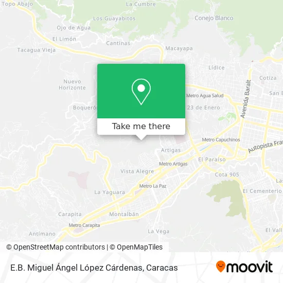 Mapa de E.B. Miguel Ángel López Cárdenas