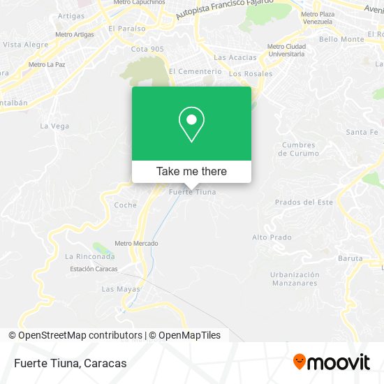 Mapa de Fuerte Tiuna