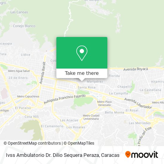 Mapa de Ivss Ambulatorio Dr. Dilio Sequera Peraza