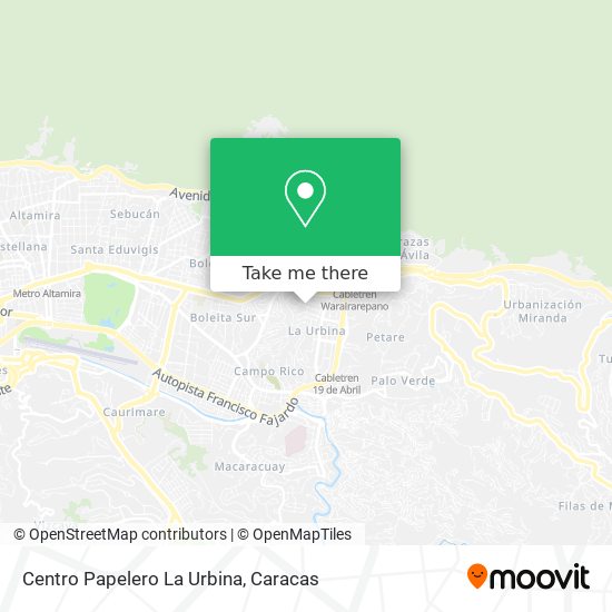 Centro Papelero La Urbina map
