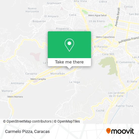 Carmelo Pizza map