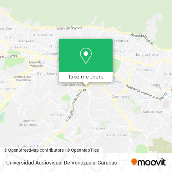 Universidad Audiovisual De Venezuela map