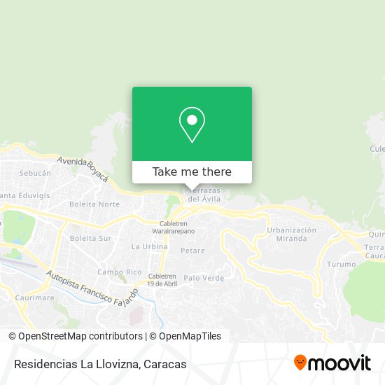 Residencias La Llovizna map