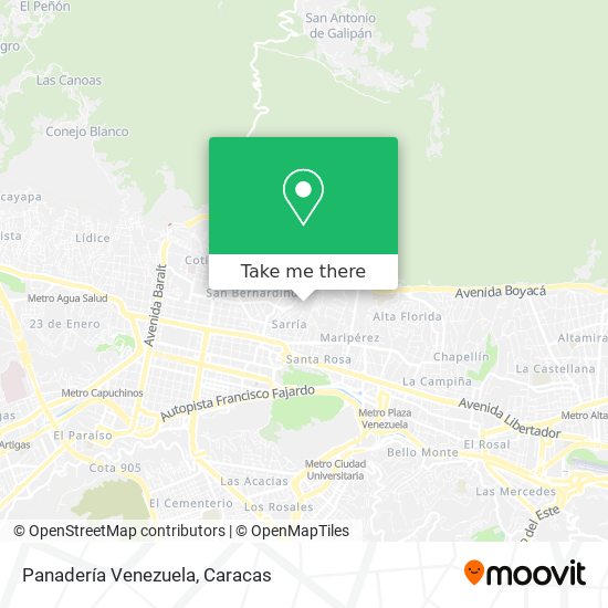 Panadería Venezuela map