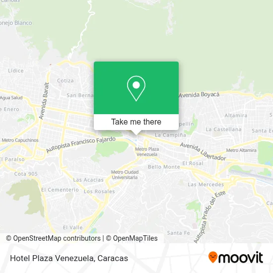 Hotel Plaza Venezuela map