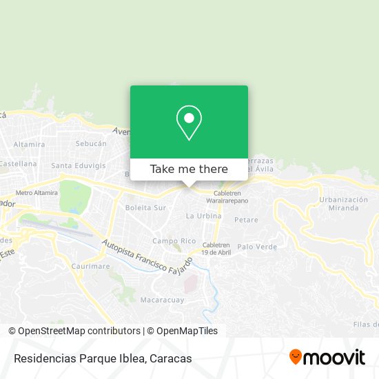 Mapa de Residencias Parque Iblea