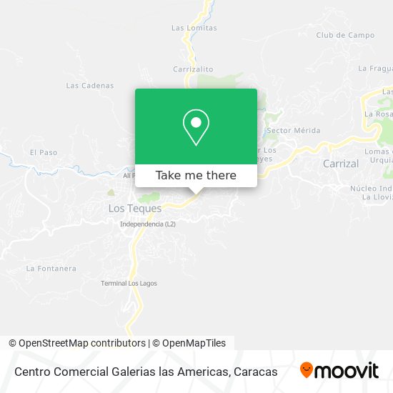Centro Comercial Galerias las Americas map
