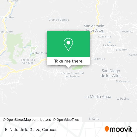 El Nido de la Garza map