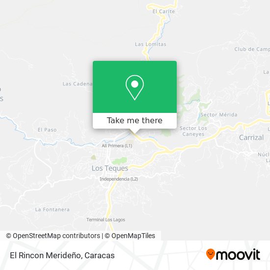 El Rincon Merideño map