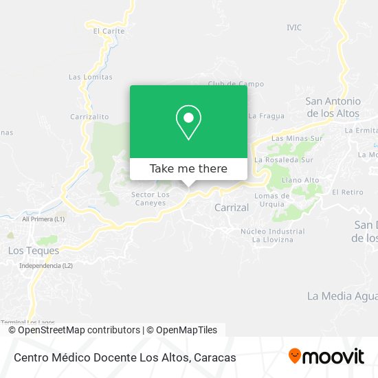 Centro Médico Docente Los Altos map