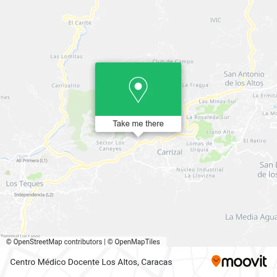 Mapa de Centro Médico Docente Los Altos