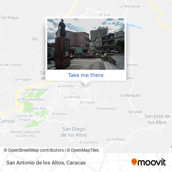 San Antonio de los Altos map