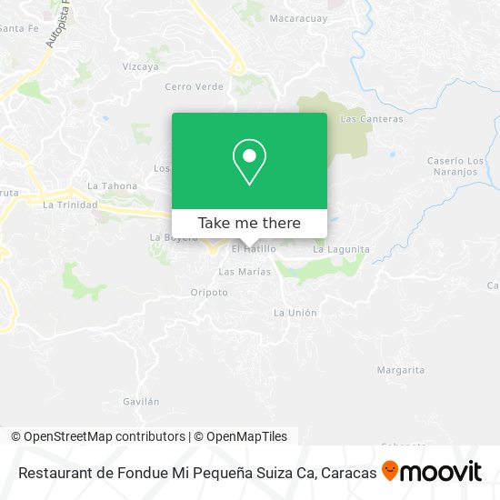 Mapa de Restaurant de Fondue Mi Pequeña Suiza Ca