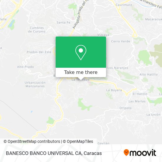 BANESCO BANCO UNIVERSAL CA map