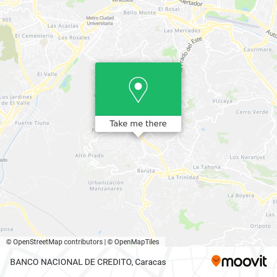 BANCO NACIONAL DE CREDITO map